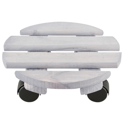 Carro Porta Macetas Madera Redondo S